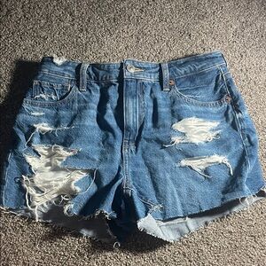 American Eagle Outfitters Ripped Blue Jean Shorts